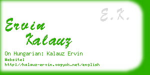 ervin kalauz business card